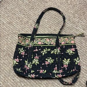 Vera Bradley Black Floral Tote